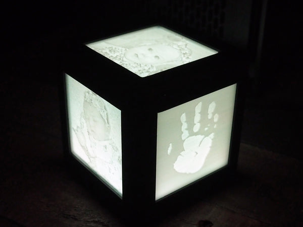 Personalised Lithophane LED Photo Cube Lamp — USB Powered