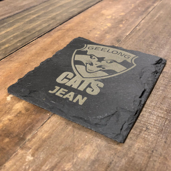 Custom Laser Engraved Natural Slate Coaster