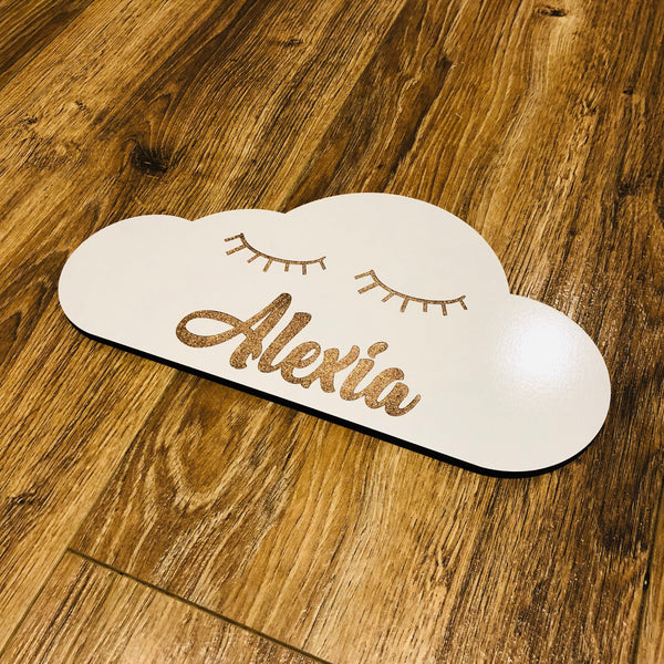 Personalised Cloud Name Sign — Nursery & Kids Room