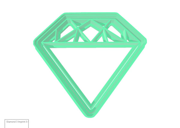 Diamond Embosser 3D Printed Cookie Cutter
