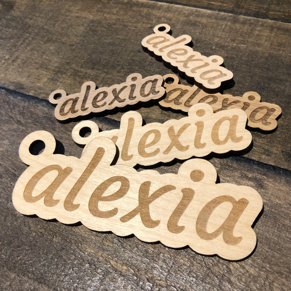 Personalised Laser Engraved Timber Name Keyring