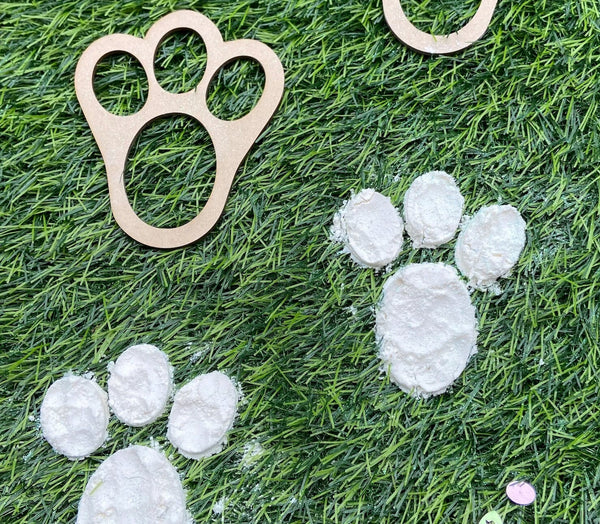 Easter Bunny Paw Print Stencils