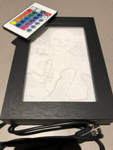 Personalised Lithophane LED Baby Photo Frame — USB or Battery