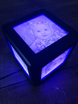 Personalised Lithophane LED Photo Cube Lamp — USB Powered