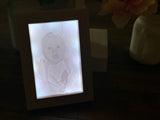 Personalised Lithophane LED Baby Photo Frame — USB or Battery