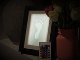 Personalised Lithophane LED Baby Photo Frame — Timber or Black