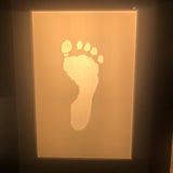 Personalised Lithophane LED Baby Photo Frame — Timber or Black