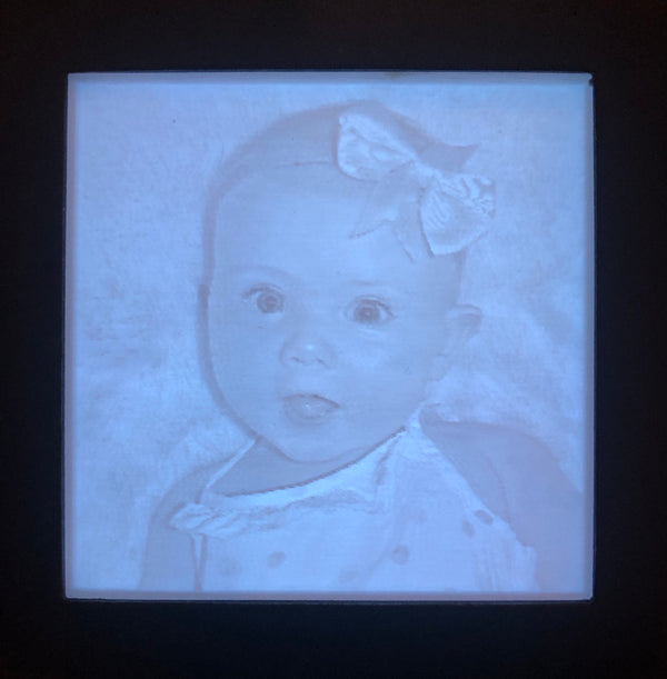 Personalised Lithophane LED Photo Cube Lamp — RGB-W Remote Base
