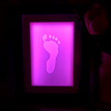 Personalised Lithophane LED Baby Photo Frame — Timber or Black