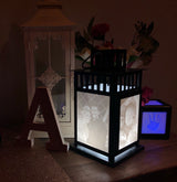 Personalised Lithophane Large LED Lantern — 4 Portrait Panels