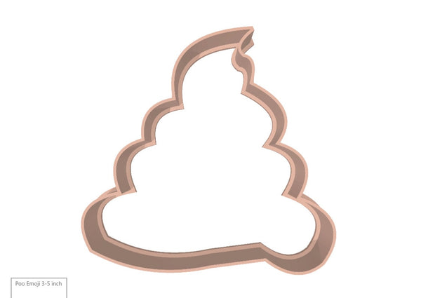 Poo Emoji 3D Printed Cookie Cutter