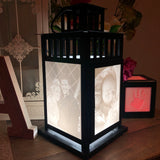 Personalised Lithophane Large LED Lantern — 4 Portrait Panels