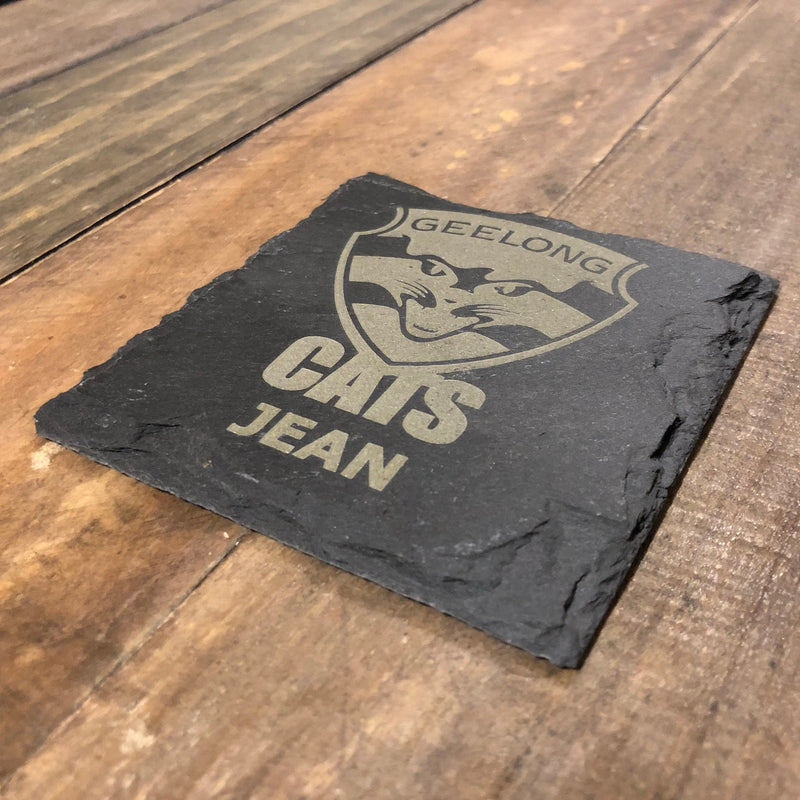 Custom Laser Engraved Natural Slate Coaster