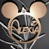Personalised Mickey Mouse Acrylic, Plywood or MDF Bauble