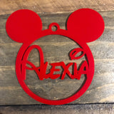 Personalised Mickey & Minnie Mouse Bauble — Standard Colours