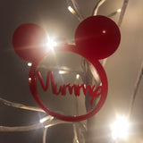 Personalised Mickey & Minnie Mouse Bauble — Standard Colours