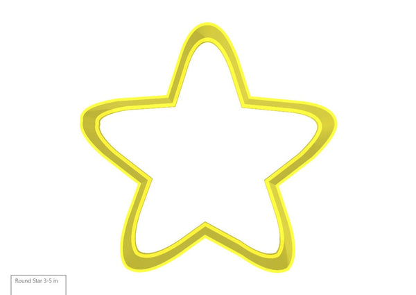 Round Star 3D Printed Cookie Cutter