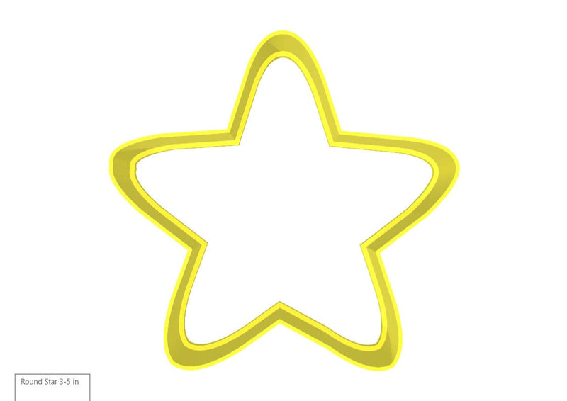 Round Star 3D Printed Cookie Cutter