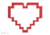 8-Bit Love Heart Cookie Cutter