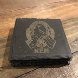 Custom Laser Engraved Natural Slate Coaster