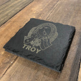 Custom Laser Engraved Natural Slate Coaster