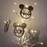Personalised Mickey Mouse Acrylic, Plywood or MDF Bauble