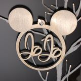 Personalised Mickey Mouse Acrylic, Plywood or MDF Bauble