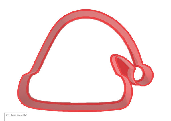 Santa Hat 3D Printed Cookie Cutter