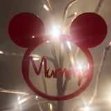 Personalised Mickey Mouse Acrylic, Plywood or MDF Bauble