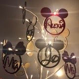 Personalised Mickey or Minnie Mouse Acrylic, Plywood or MDF Bauble