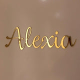 Personalised Acrylic, Plywood, MDF or Bamboo Script Name Sign — 200–500mm