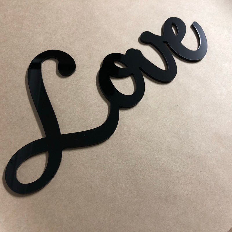 Personalised Acrylic, MDF or Plywood "Love" Word Wall Decoration
