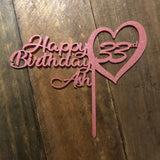 Personalised Acrylic Cake Topper — Curved Script Font
