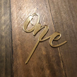 Personalised Acrylic Cake Topper — Script Font