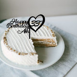 Personalised Acrylic Cake Topper — Curved Script Font