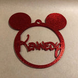 Personalised Mickey & Minnie Mouse Bauble — Standard Colours