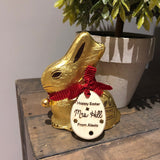 Personalised Easter Teacher Engraved Plywood Gift Tag
