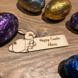 Personalised Easter Engraved Plywood Gift Tag (Variation)