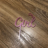 Personalised Acrylic Cake Topper — Curved Script Font
