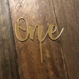 Personalised Acrylic Cake Topper — Script Font