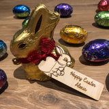 Personalised Easter Engraved Plywood Gift Tag