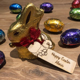 Personalised Easter Engraved Plywood Gift Tag (Variation)