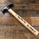 Personalised Laser Engraved Hammer — Times New Roman or Script