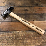 Personalised Laser Engraved Hammer — Choose Your Font