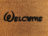 Mickey Mouse Inspired Natural Coir Welcome Door Mat