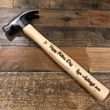 Personalised Laser Engraved Hammer — Choose Your Font