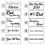 Personalised Plywood Father's Day Laser Engraved Keyring