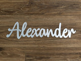 Personalised Acrylic, Plywood, MDF or Bamboo Script Name Sign — 100–500mm