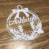 Personalised Acrylic Christmas Bauble Ornament