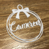 Personalised Acrylic Christmas Bauble Ornament